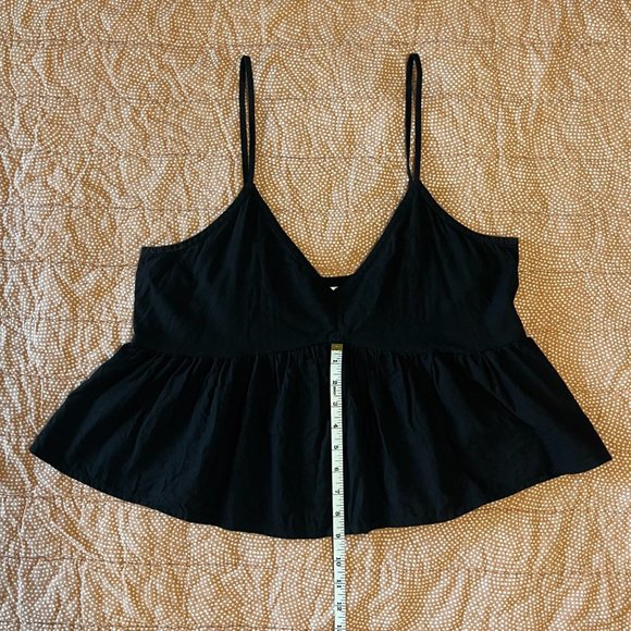 Textured Cotton Peplum Tank Top - Picture 10 of 10